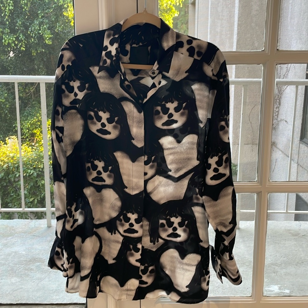 Givenchy X Josh Smith Silk Button Down. Size 40 - image 1